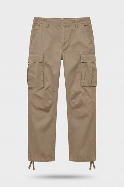 Men's Cargo Pants | Drawstring Ankle Cuffs — Khaki — packshot