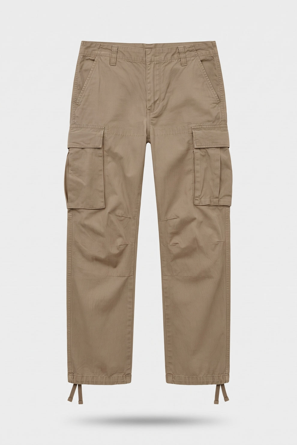 Men's Cargo Pants | Drawstring Ankle Cuffs — Khaki — packshot