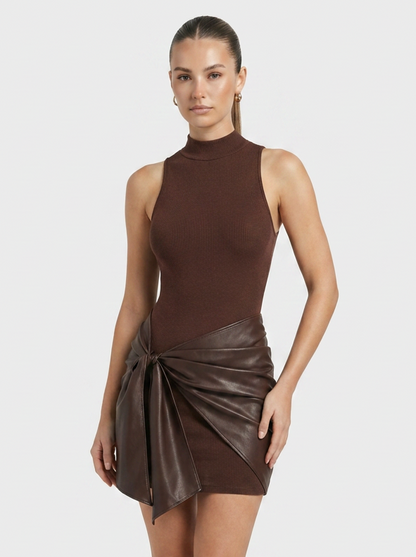 Women's Tie-Front Mini | High Neck