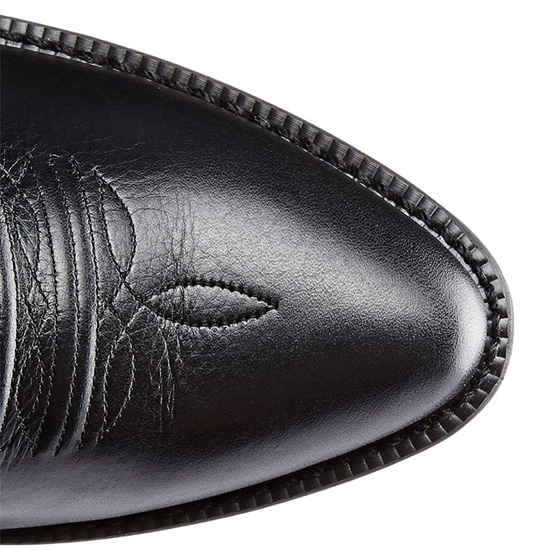 Men's cowboy boots with rear pull tab, back view