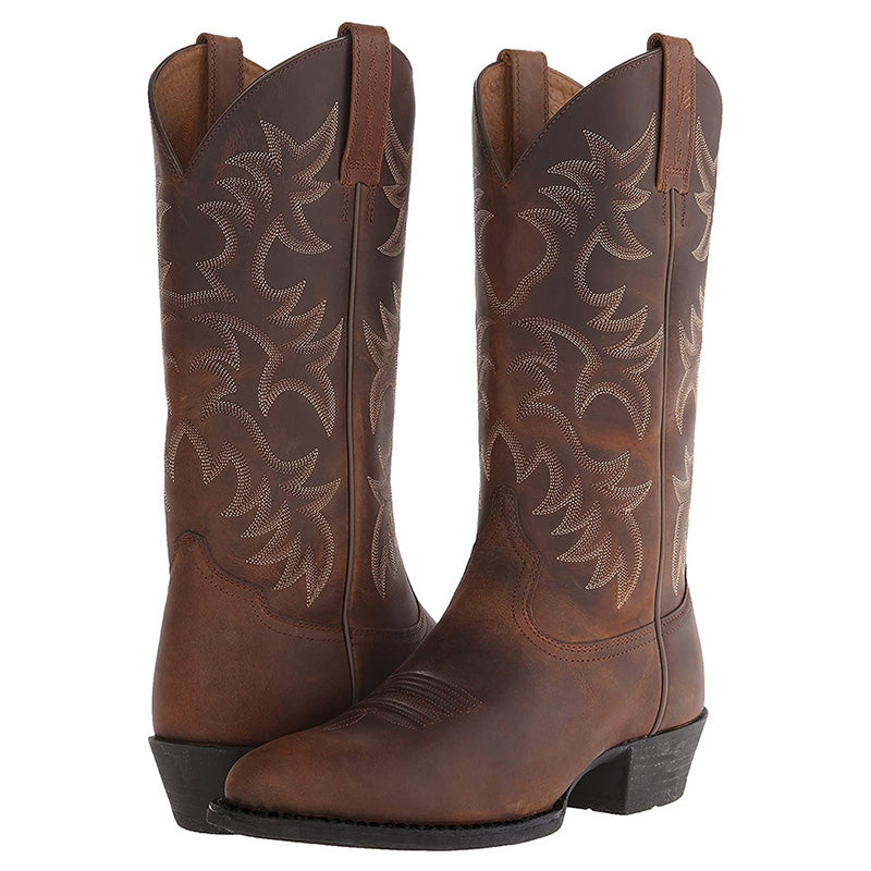 Men's brown western boots for work or a country wedding