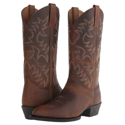 Men's brown western boots for work or a country wedding
