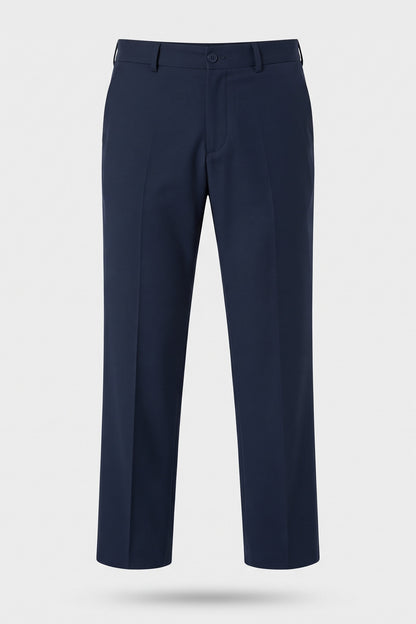 Men's High-Waist Suit Trousers | Wide Leg — Navy Blue — packshot