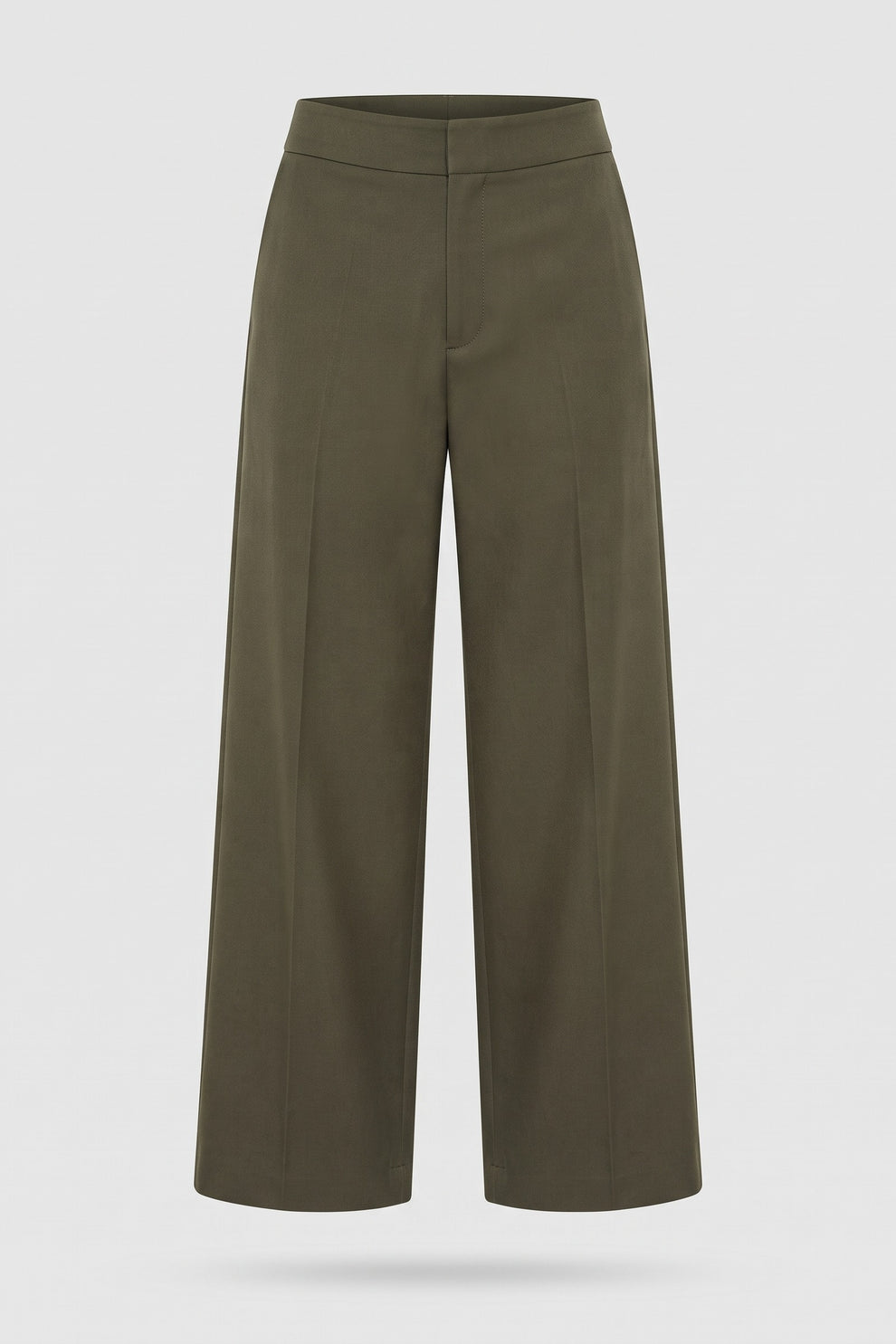 Men's High-Waist Suit Trousers | Wide Leg — Olive Green — packshot