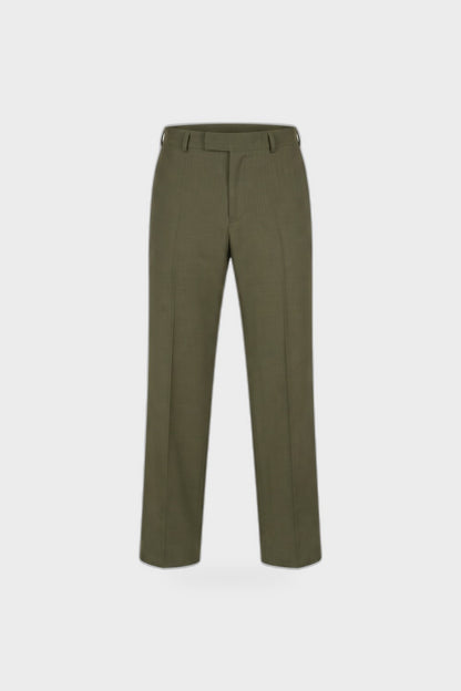 Men's High-Waist Suit Trousers | Wide Leg — Olive Green — product view