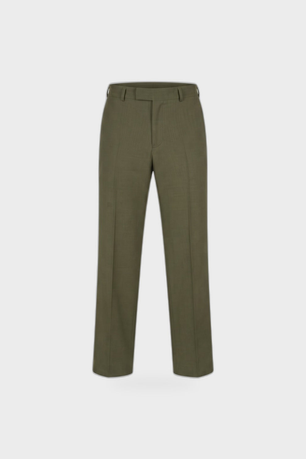 Men's High-Waist Suit Trousers | Wide Leg — Olive Green — product view