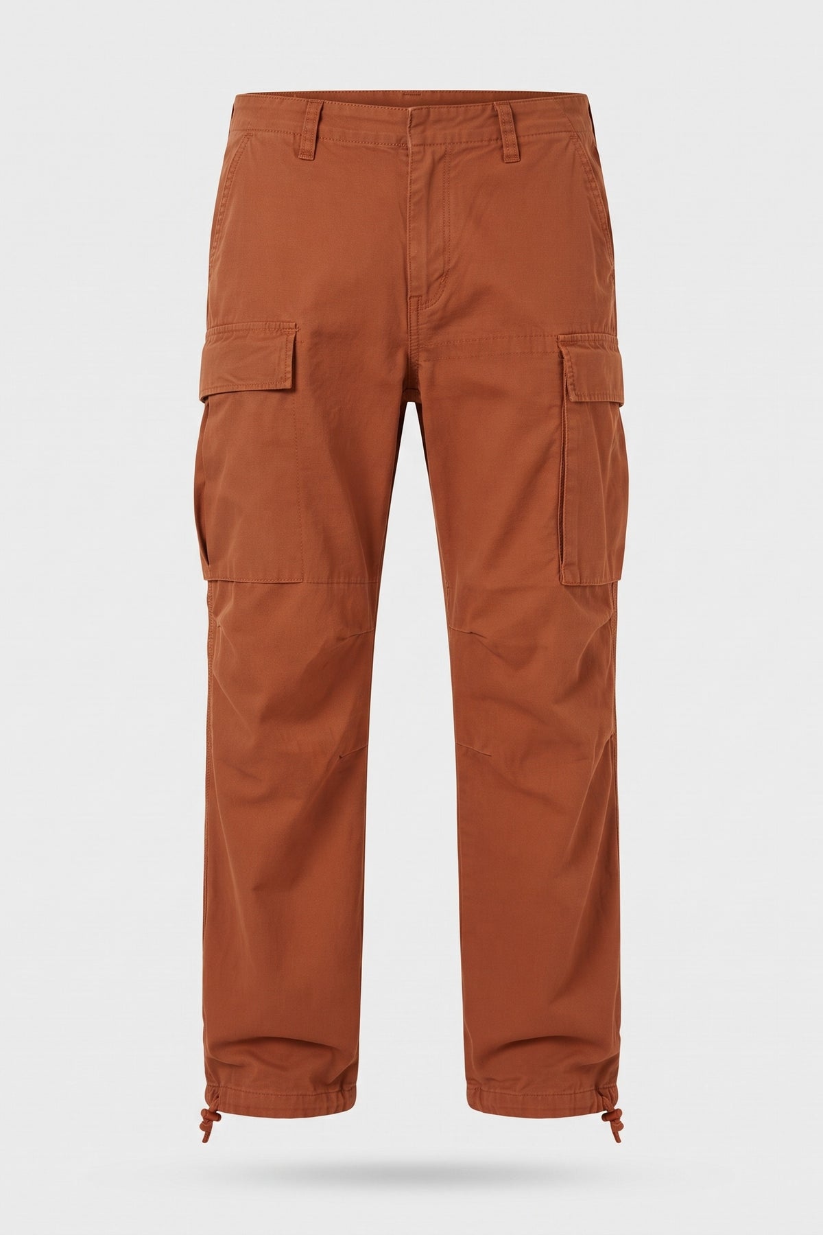 Men's Cargo Pants | Drawstring Ankle Cuffs — Orange — packshot