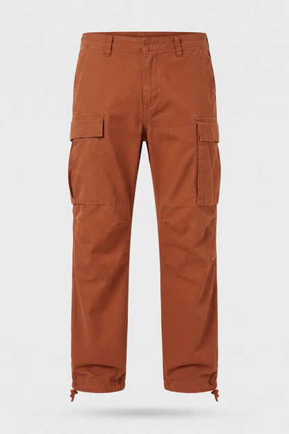 Men's Cargo Pants | Drawstring Ankle Cuffs — Orange — packshot