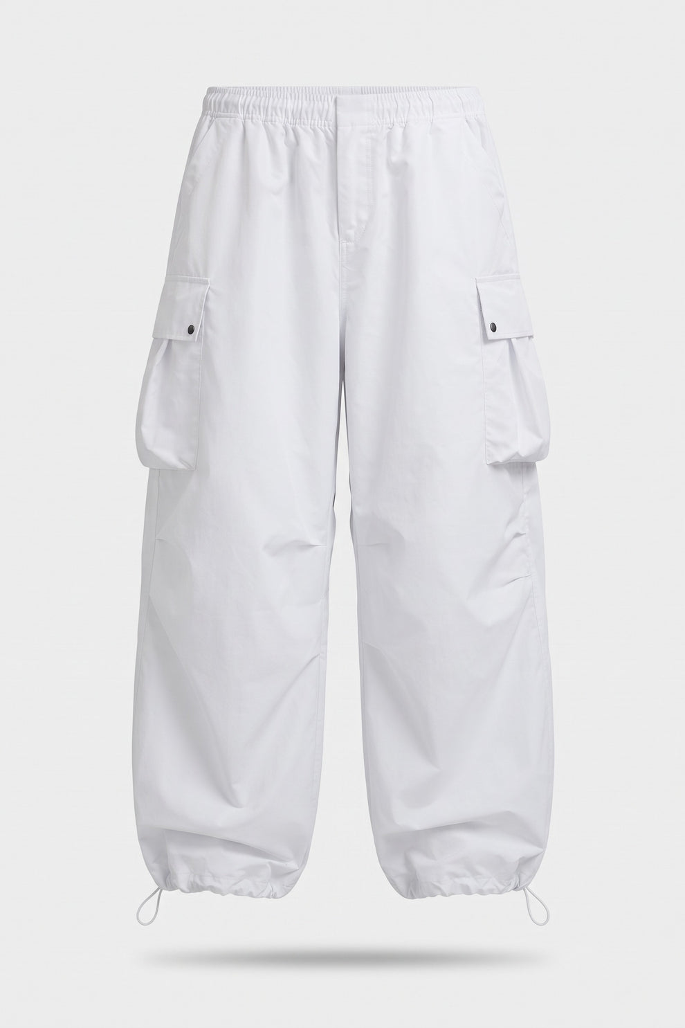 Men's Baggy Cargo Pants | Wide-Leg — White — packshot