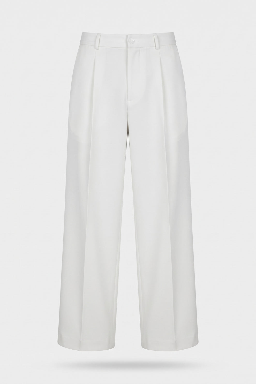 Men's High-Waist Suit Trousers | Wide Leg — White — packshot