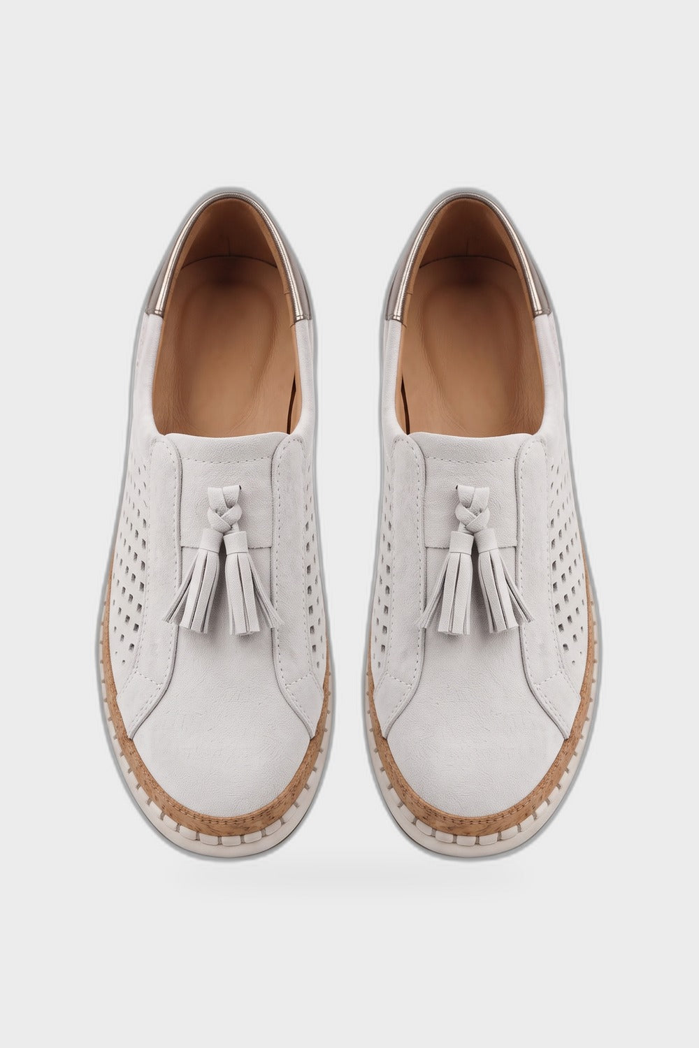 Women's Slip-On Sneaker | Tassel Detail — White — product view