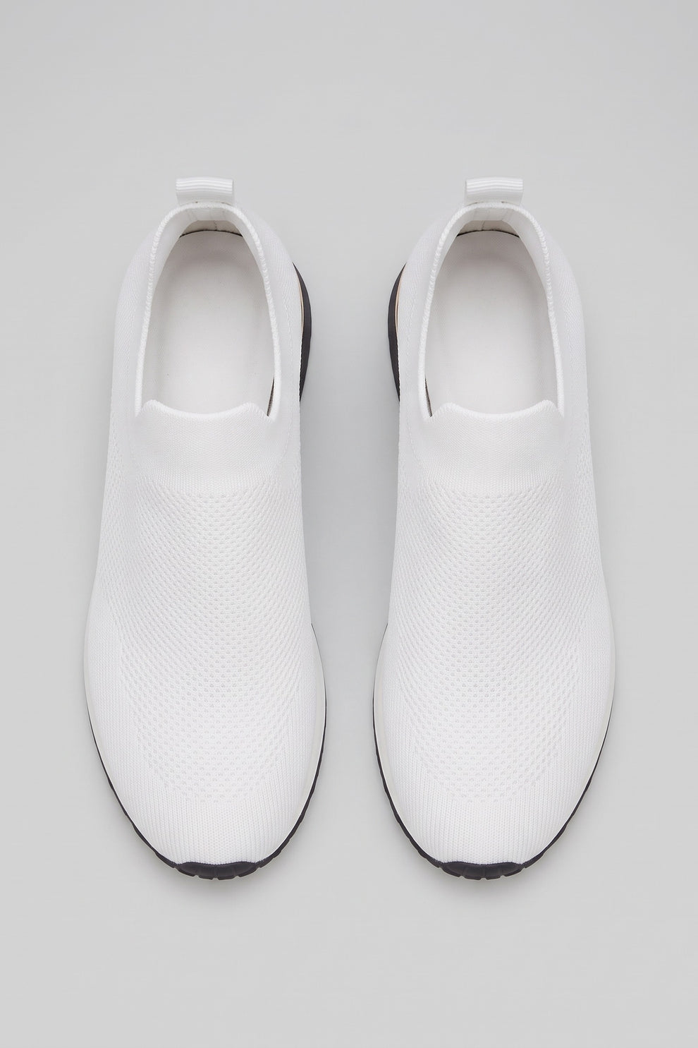Women's Slip-On Sneakers | Metallic Heel — White — shoe_top — on model