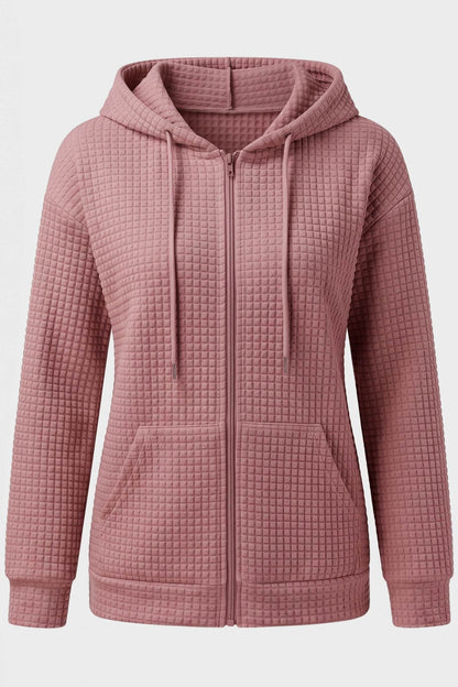 Women's Zip-Up Jacket | Hooded — Pink — packshot